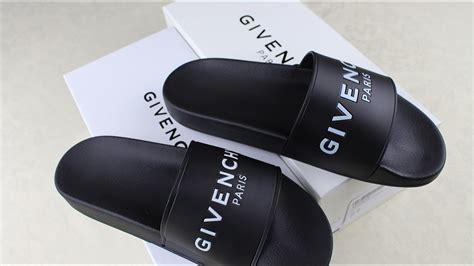 fake givenchy slides vs real|false givenchy clothing.